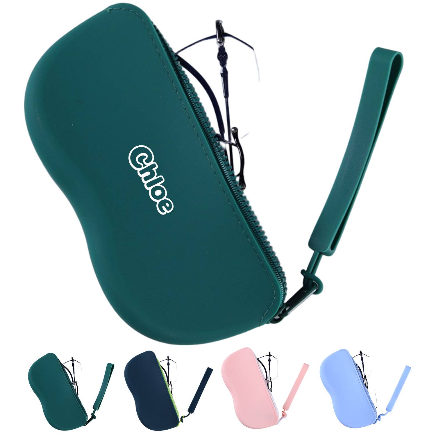 Silicone Zipper Dustproof Glasses Pouch 1
