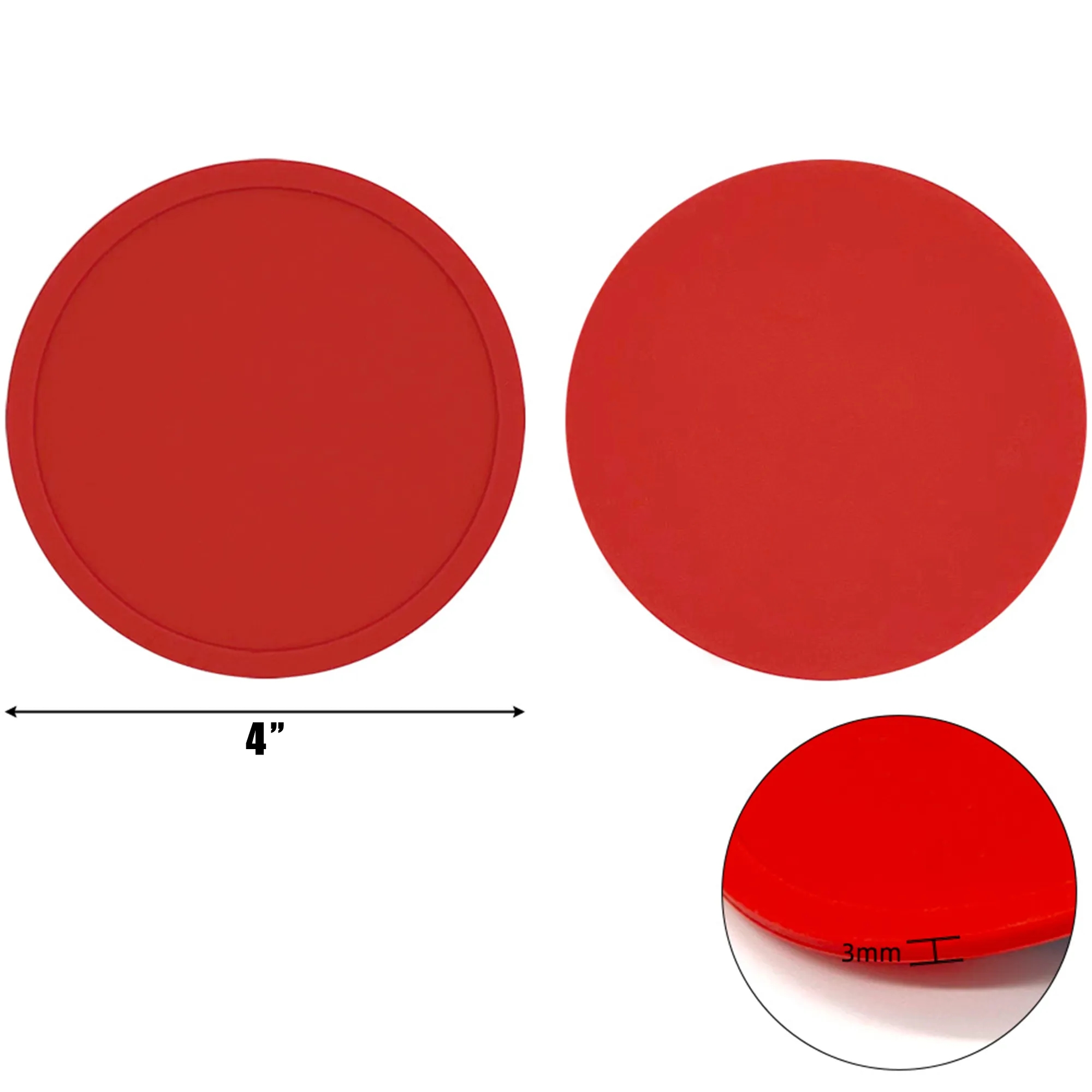 4 Inch Round Silicone Coaster MOQ 100PCS 7
