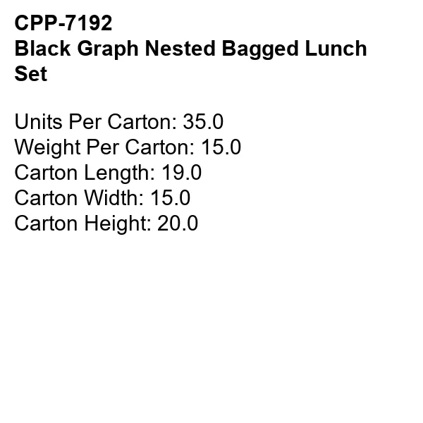 Black Graph Nested Bagged Lunch Set 10