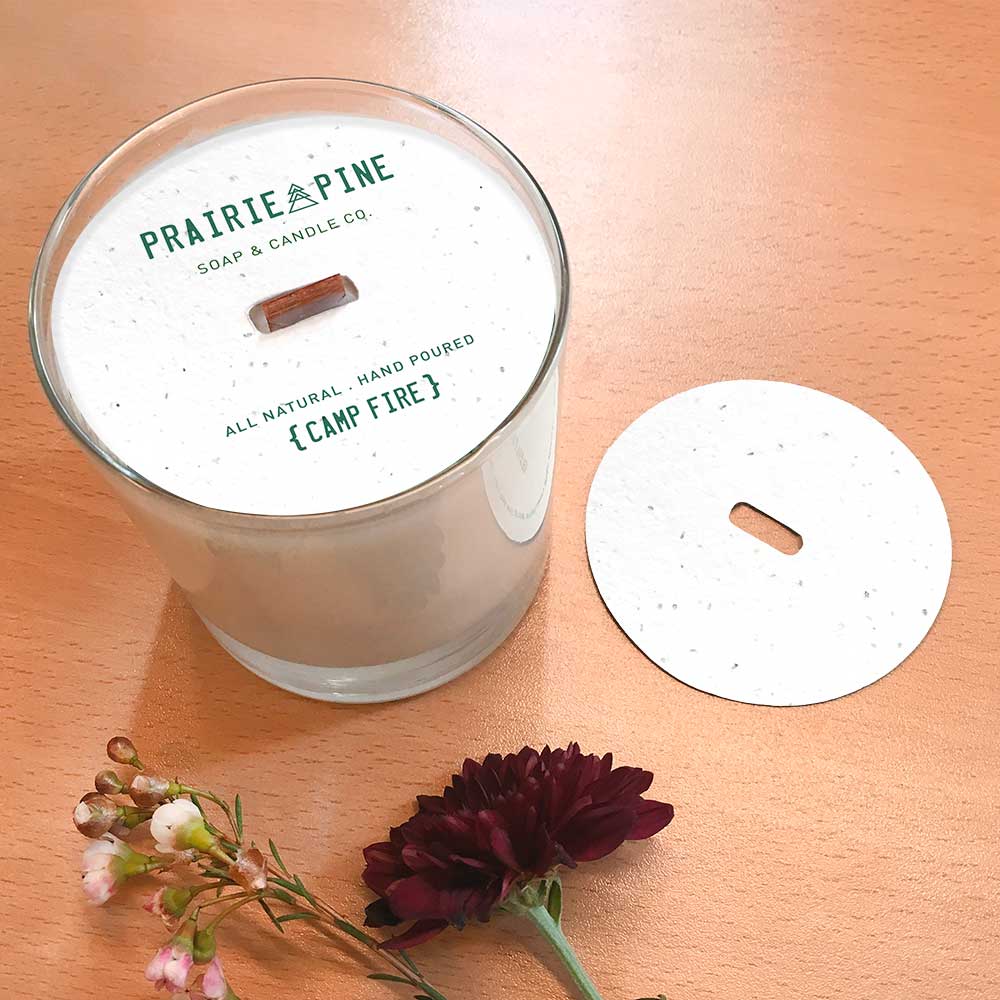Single-Sided 3" Seed Paper Candle Dust Covers 2