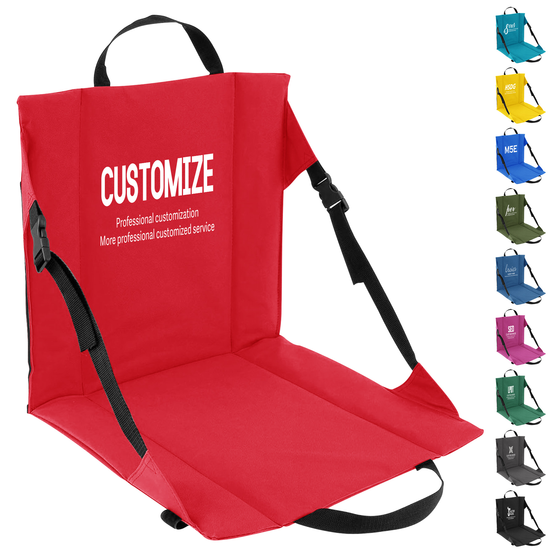 Outdoor Portable Oxford Stadium Cushion With Pocket (MOQ: 5 PCS) 5