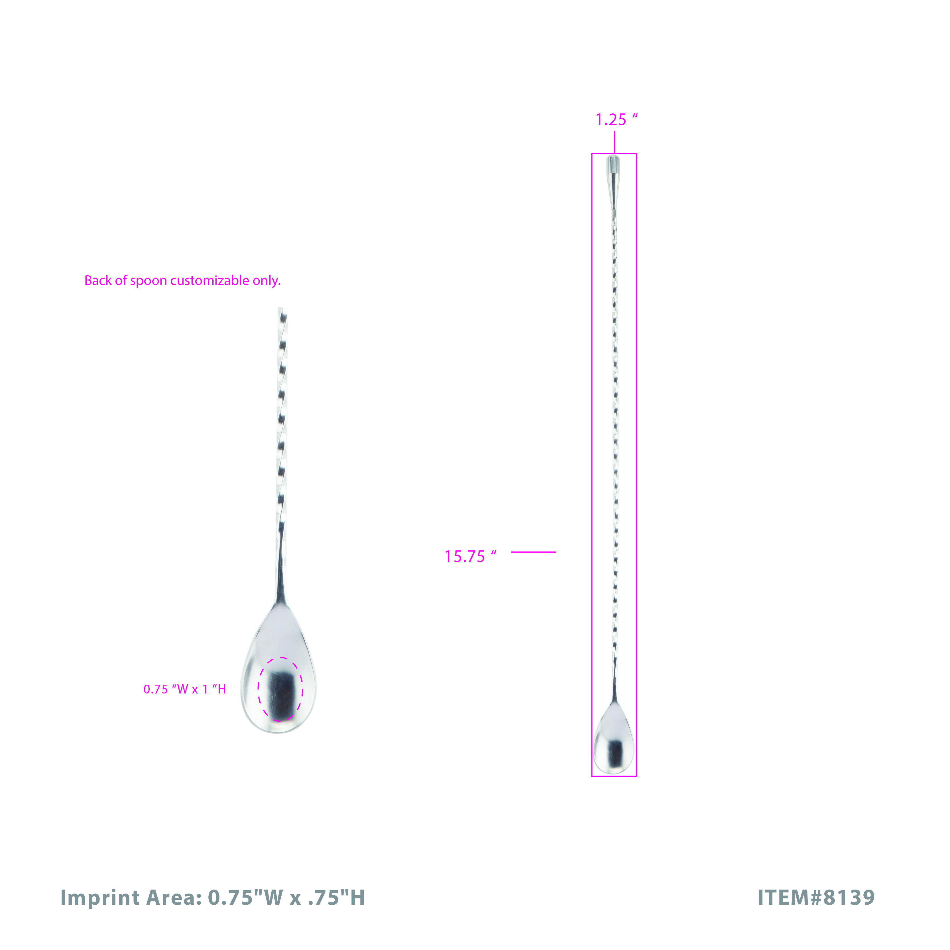True® Twist Professional Weighted Bar Spoon 1