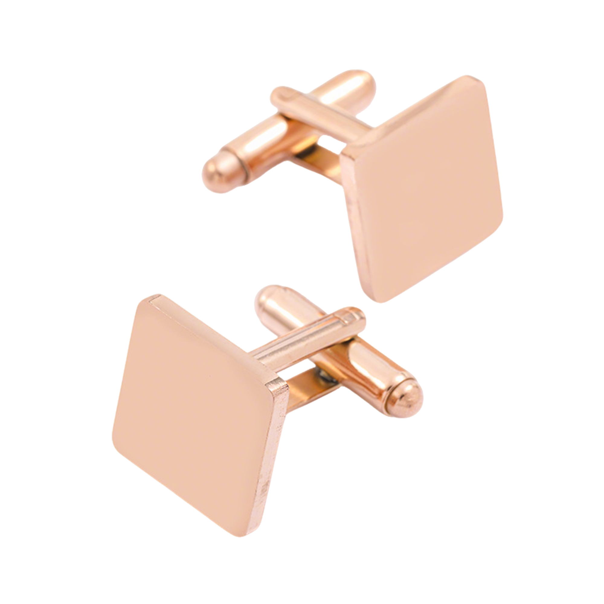 Stainless Steel Dress Cuff Link 0.6" Square Face 2
