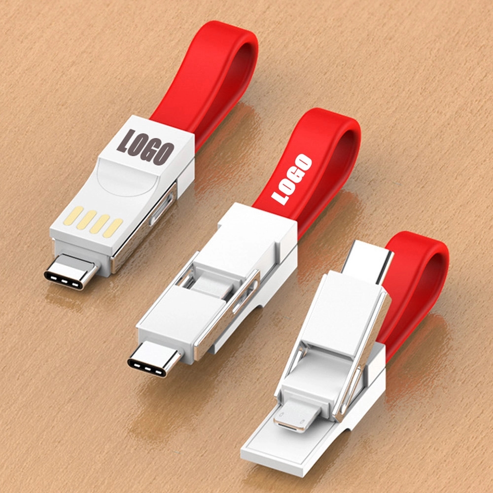 3-in-1 Magnetic USB Charging Cable Data Transfer Keychain 2