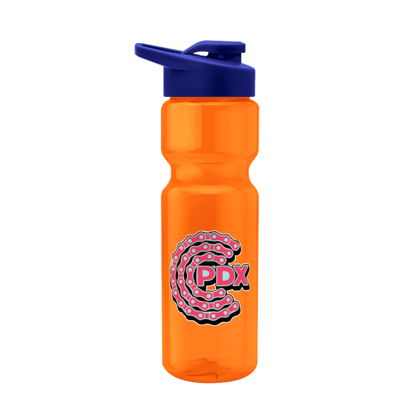 Blazer 28oz Transparent Bike Bottle w/Drink-thru Lid 1251