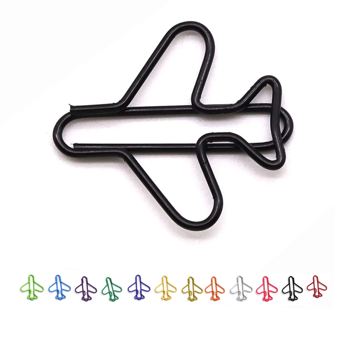 Cute Metal Airplane Bookmark Paperclips Office Accessories 1