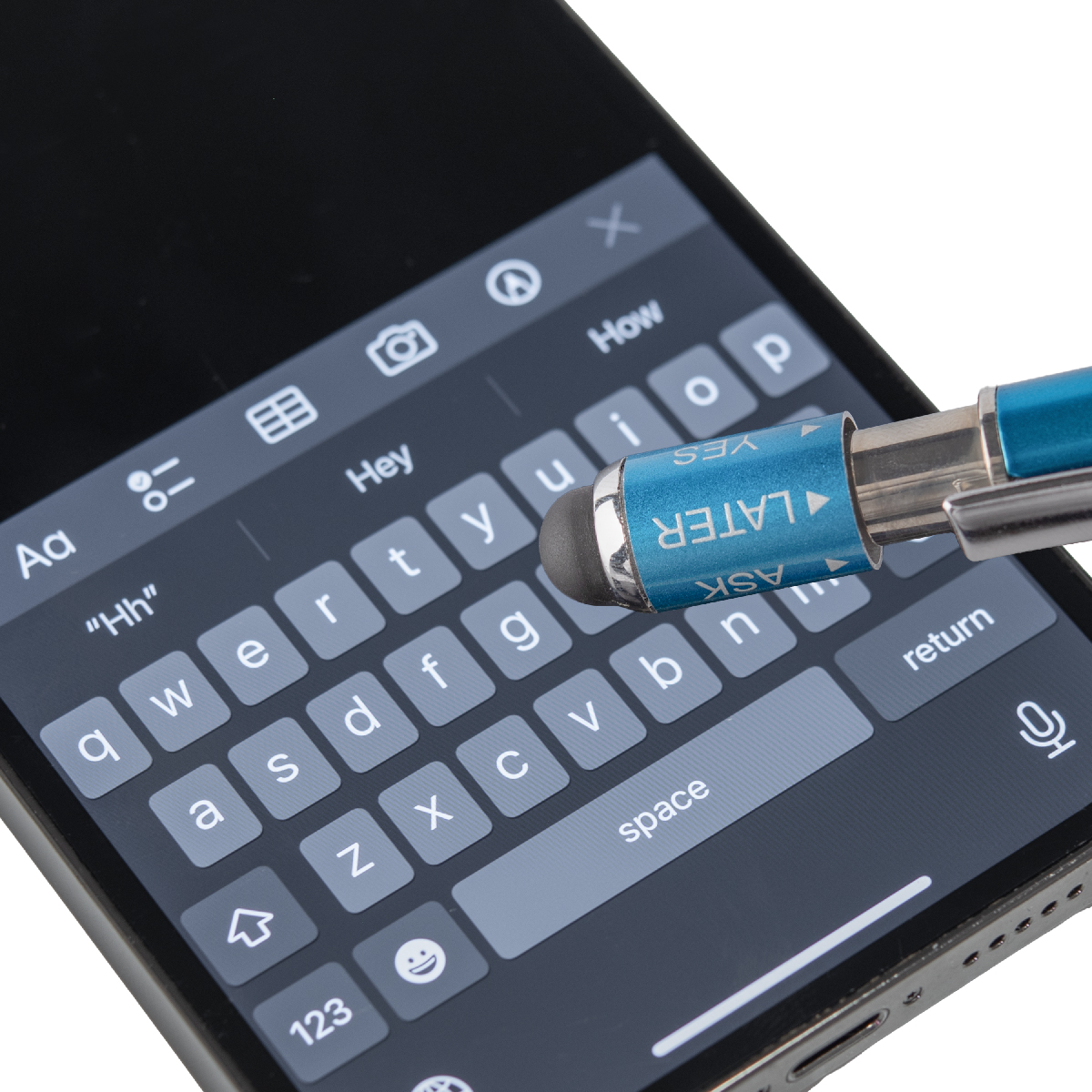 Recycled Aluminum Spin Game Top Pen With Stylus 4