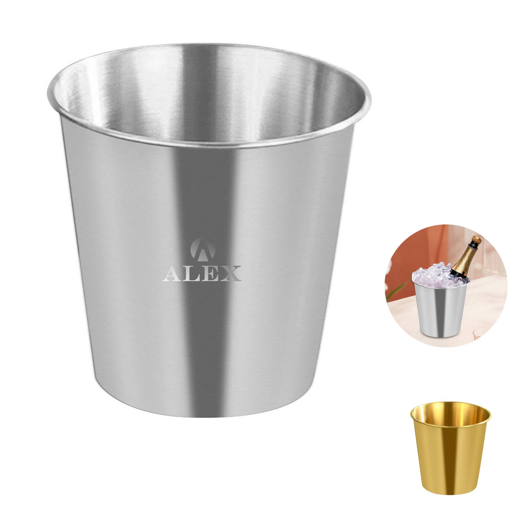 37 Oz Stainless Steel Ice Bucket Drinks Bottle 3
