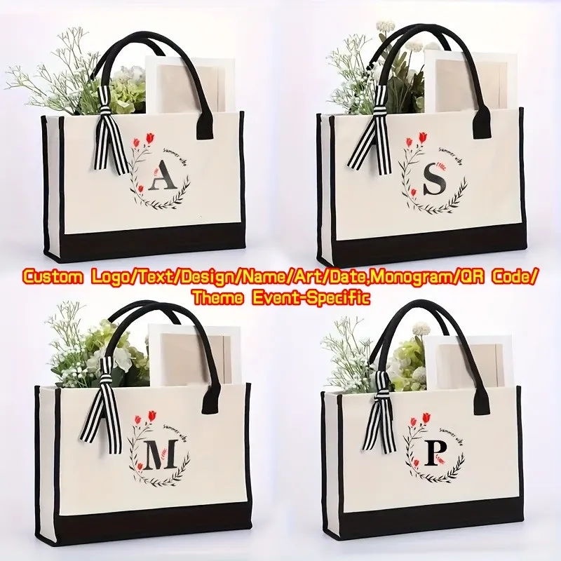 Jute Beach Tote Bag, custom tote bag with logo imprint 13