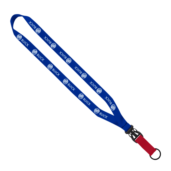 3/4" Multi-Color Polyester Lanyard with Slide Buckle Release & Split-Ring 5