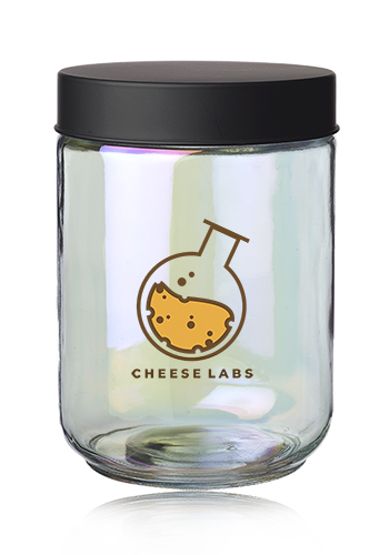 Luminous 33 oz. Iridescent Glass Storage Jars 2