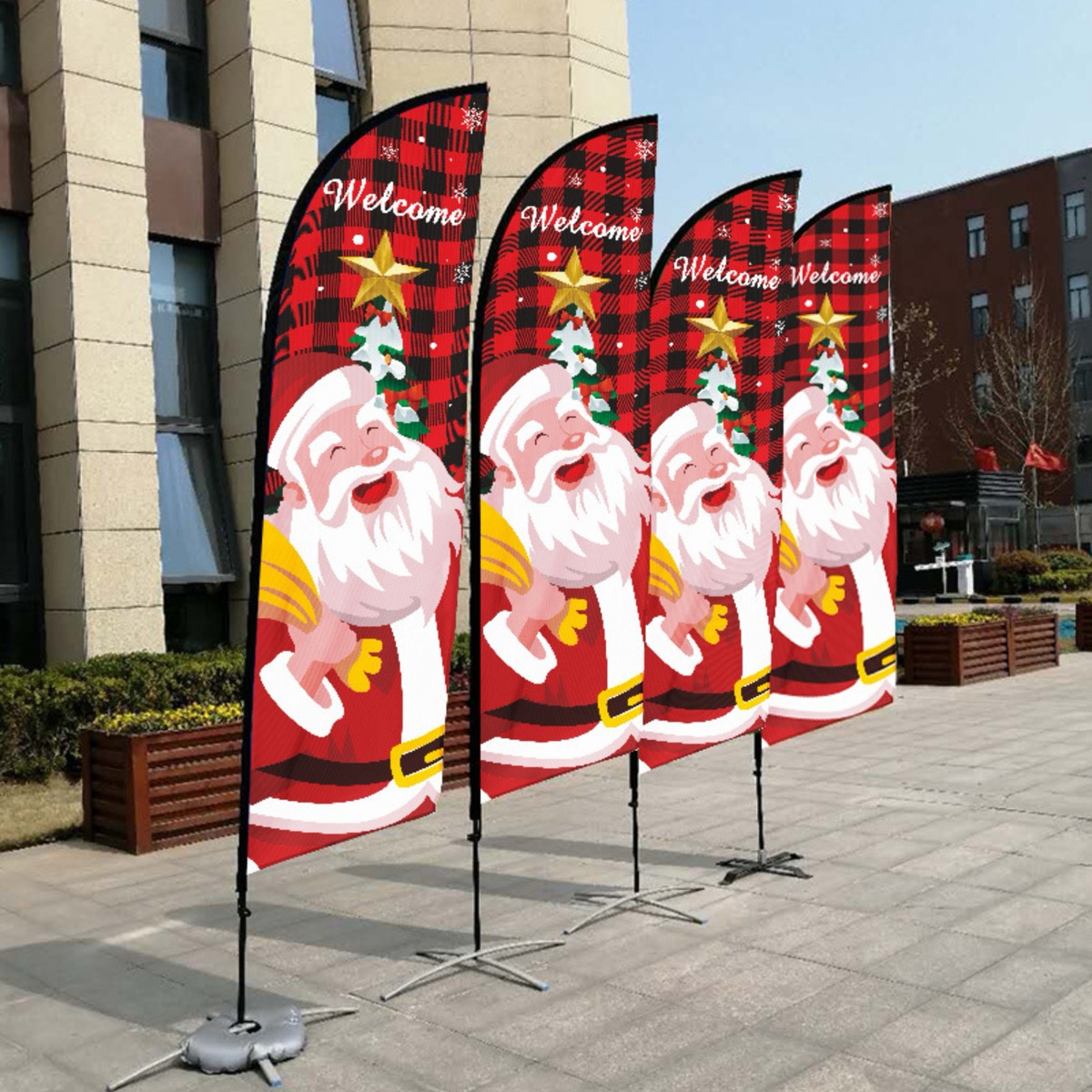 Christmas Themed Outdoor Sale Beach Flag 1