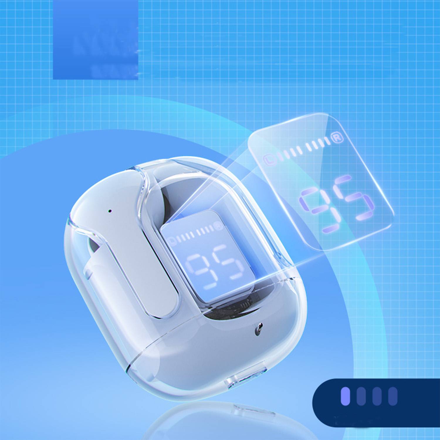 Transparent bluetooth headset earphone 3