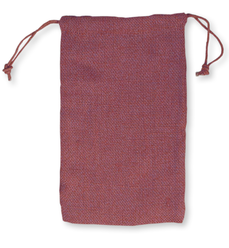 Colored Jute/ Burlap Drawstring Bag 6x10" 2