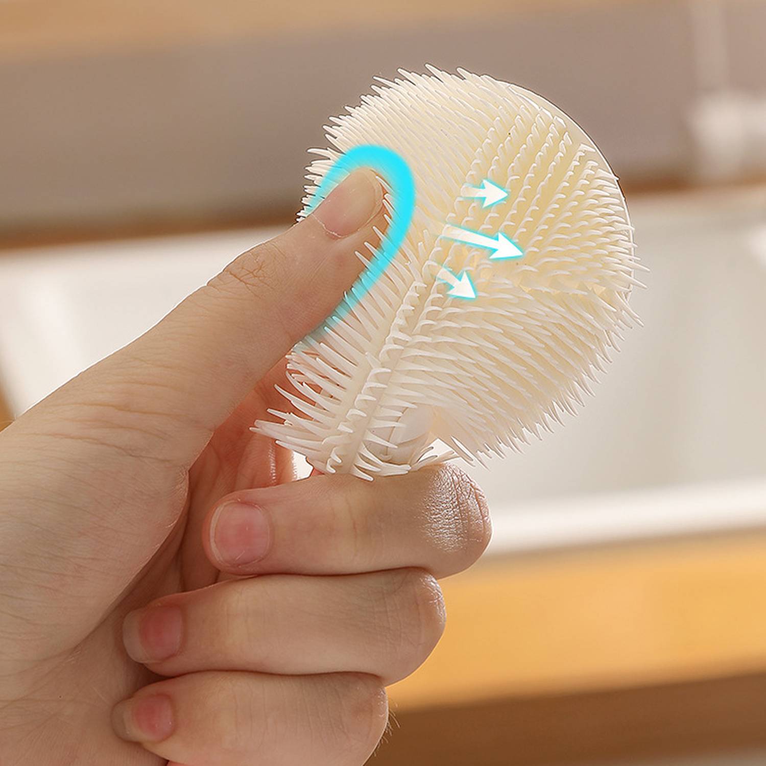 Household Multifunctional Silicone Bottle Cleaning Brush 4