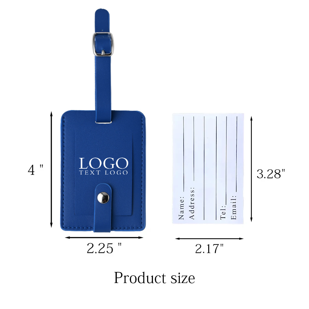 Elegant Leather Luggage Tags with A Classic Buckle Strap 7