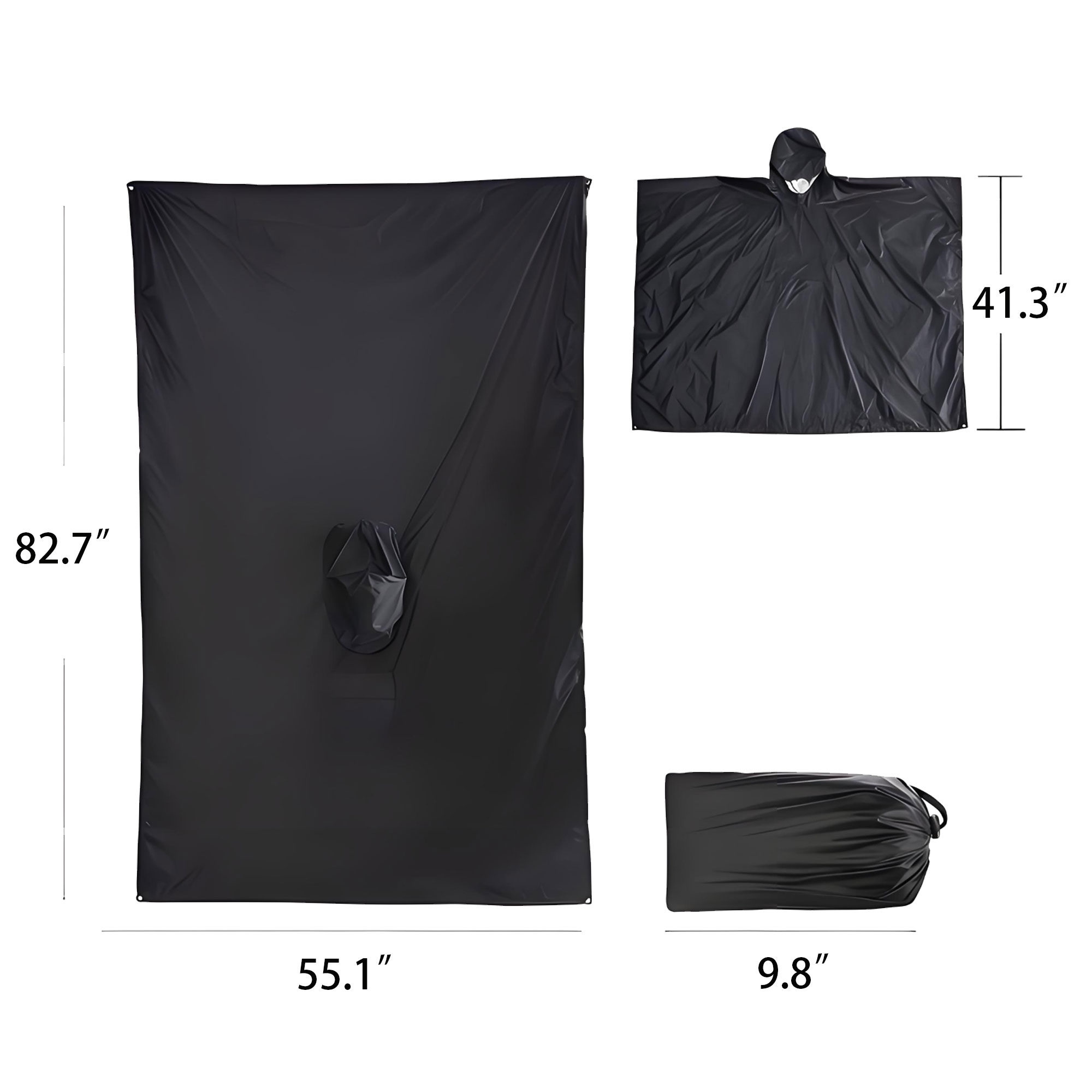 Outdoor Multifunctional 3-in-1 Poncho Raincoat 5