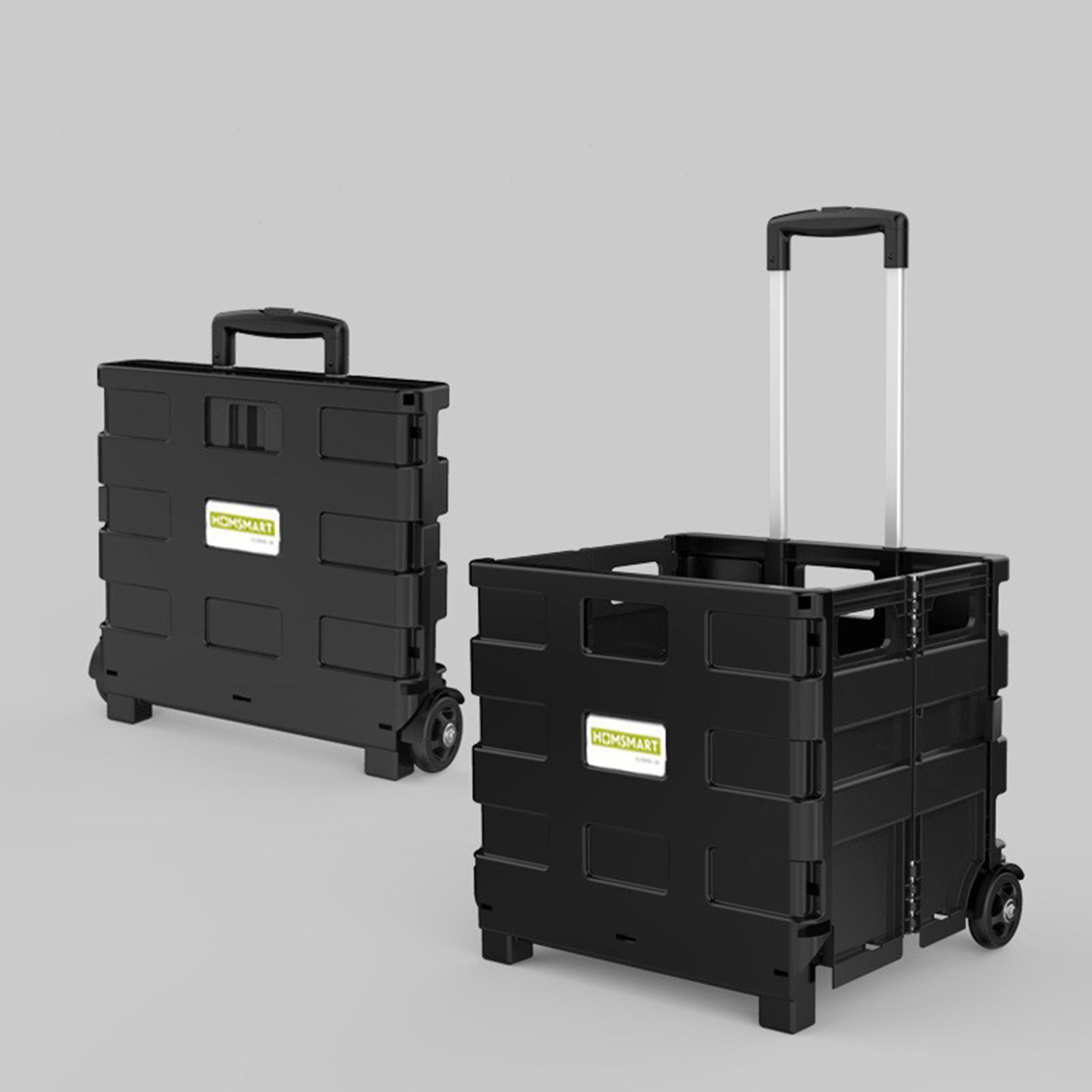 2-Wheel PP Foldable Cart–Grocery,Shopping,Camping Trolley 2