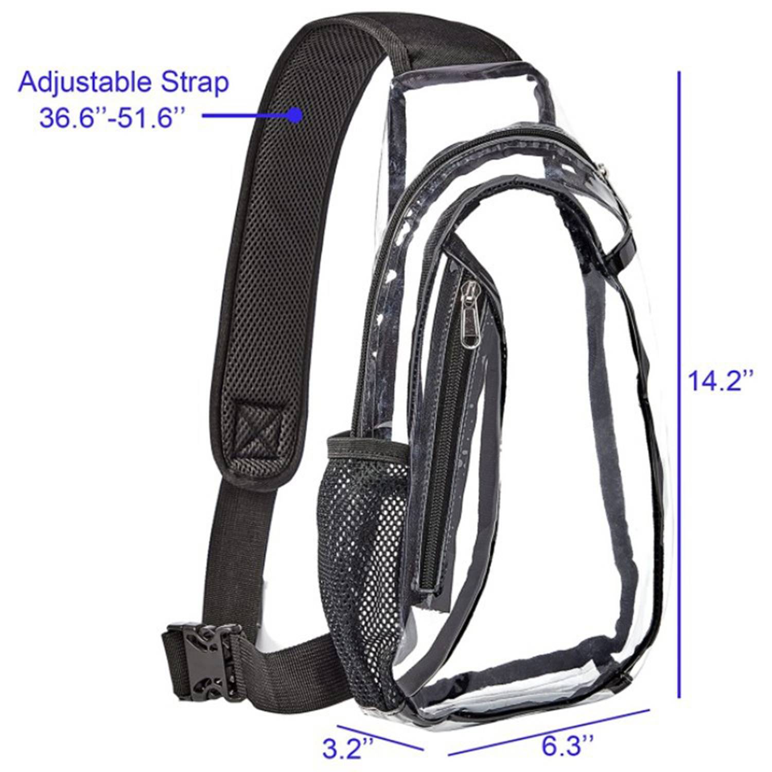 PVC Transparent Shoulder Chest Bag 6
