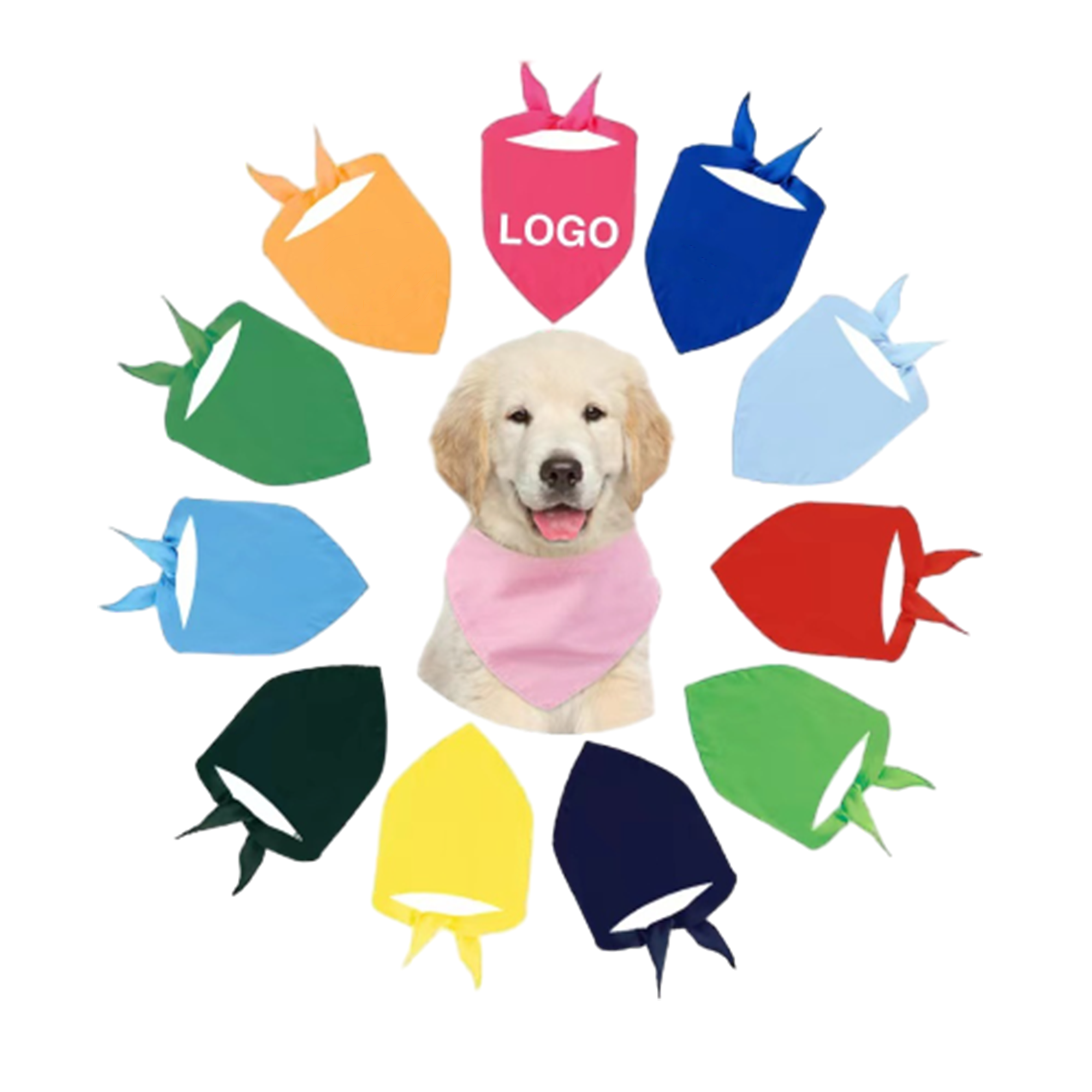 Simple Solid Color Pet Bib 2