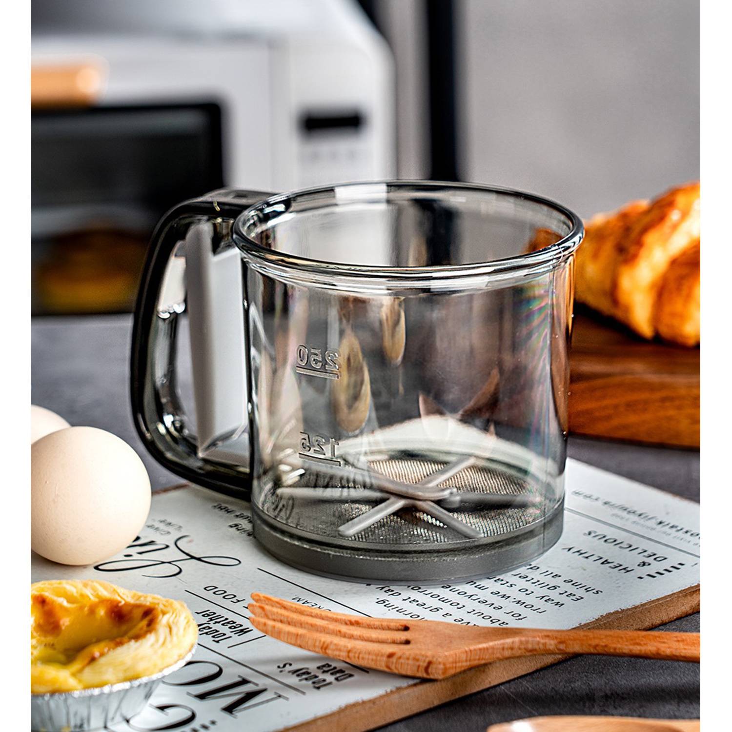 Plastic Flour Sieve Handheld Powder Mesh Sifte 5
