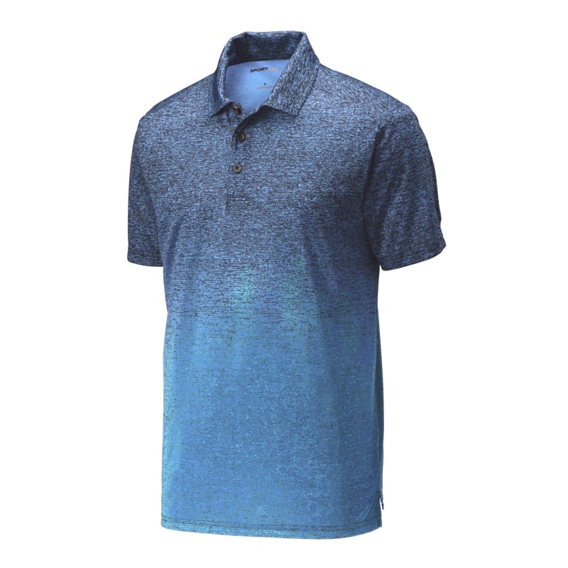 Sport-Tek Ombre Heather Polo. 8