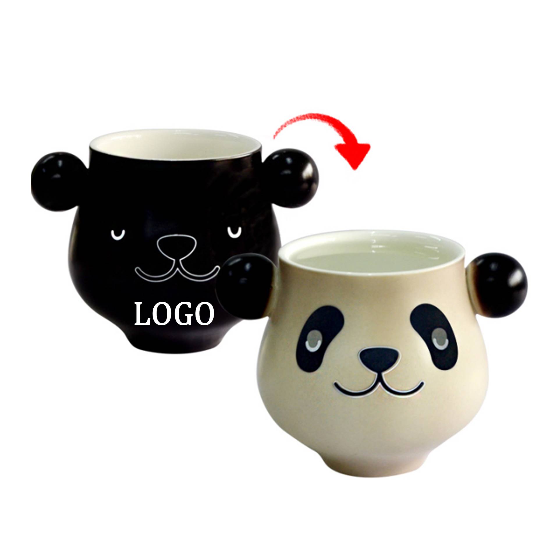 Panda Shape Color Changing Ceramic Mug 2