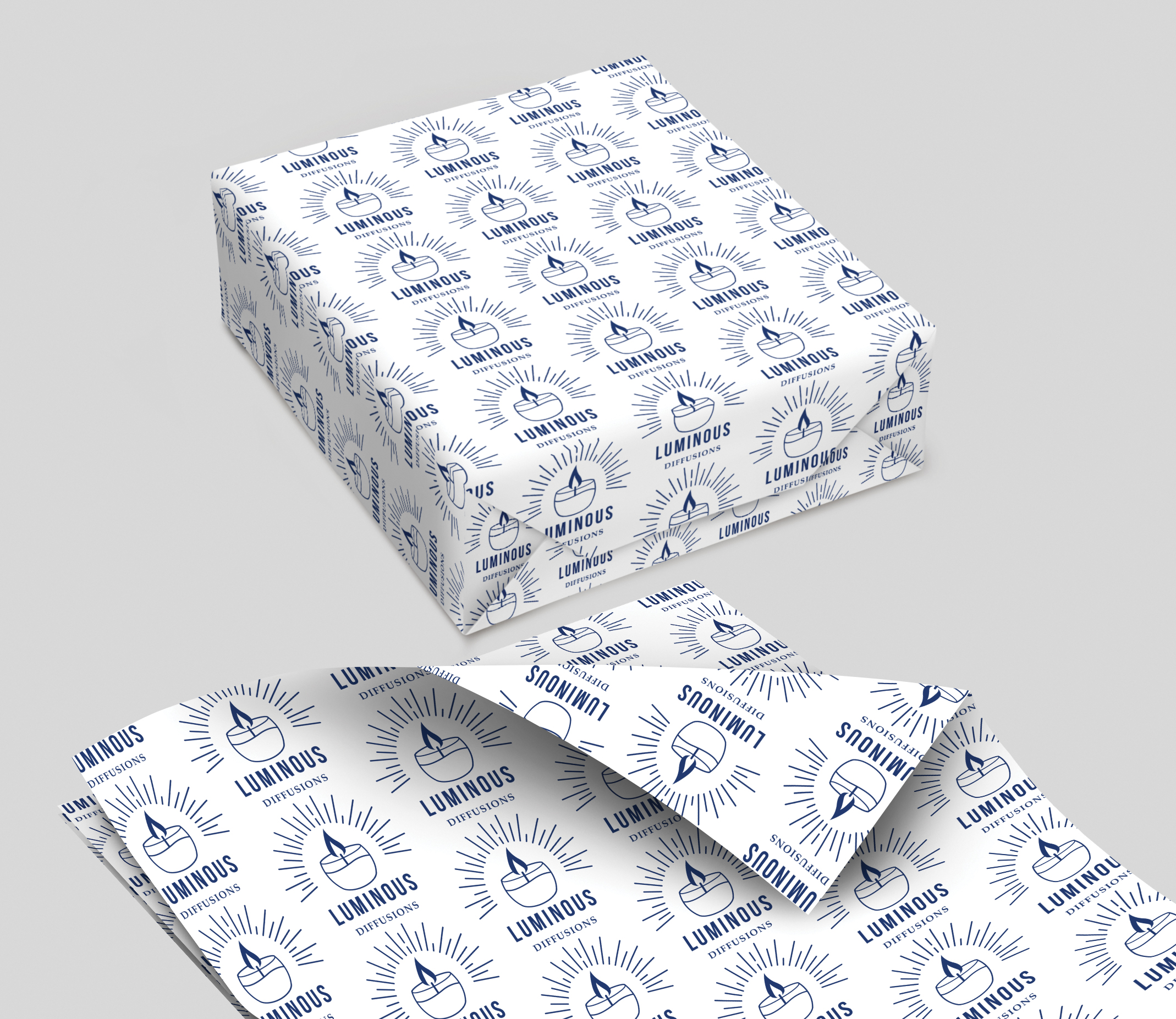 Full Bleed One Color Custom Gift Wrap Sheets - 70lb