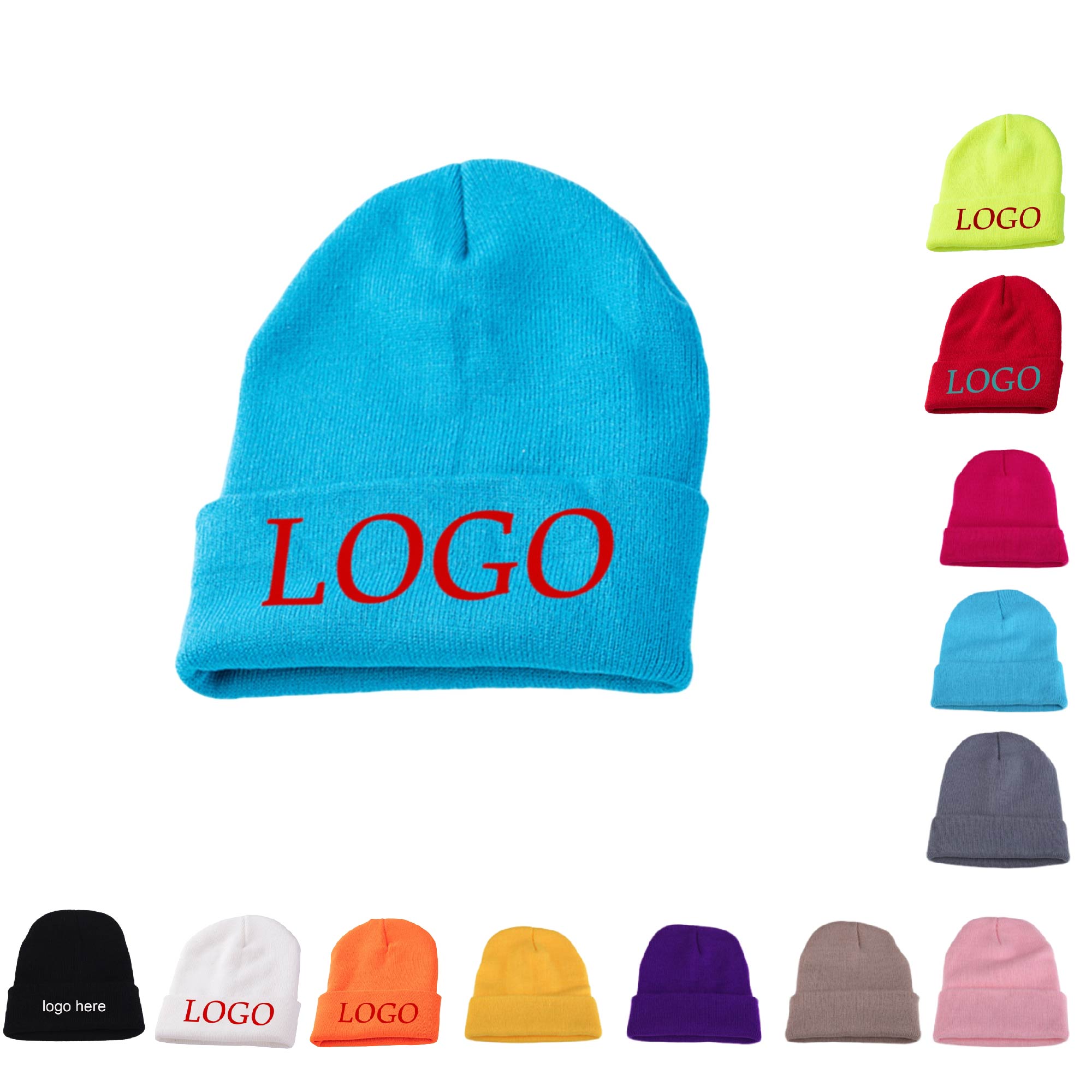 MOQ 10 pcs Double-Layer Knit Beanie 2