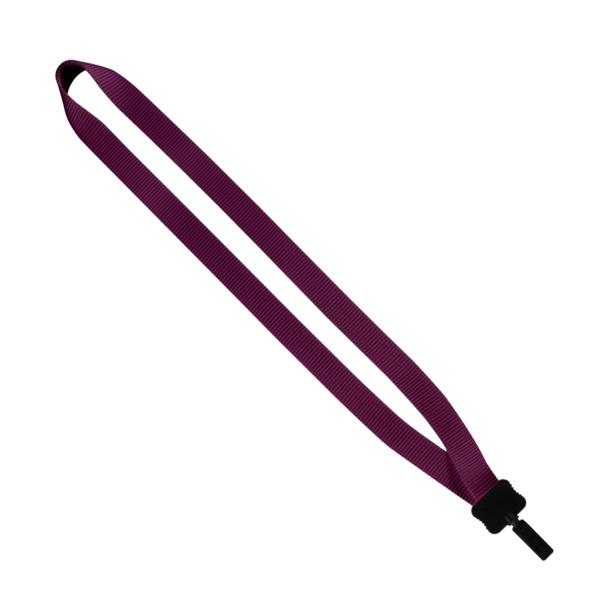 3/4" Smooth Nylon Lanyard with Plastic Clamshell & Bulldog Clip 3