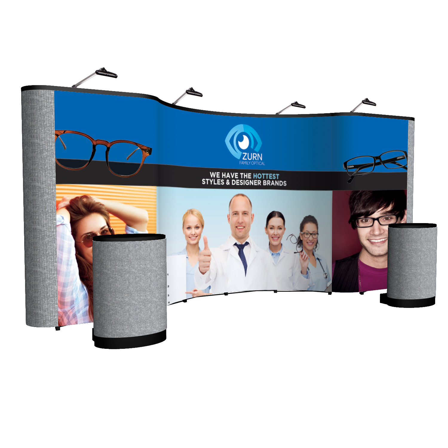 20' Combination ARISE Floor Display Kit (Mural with Fabric Ends) 5