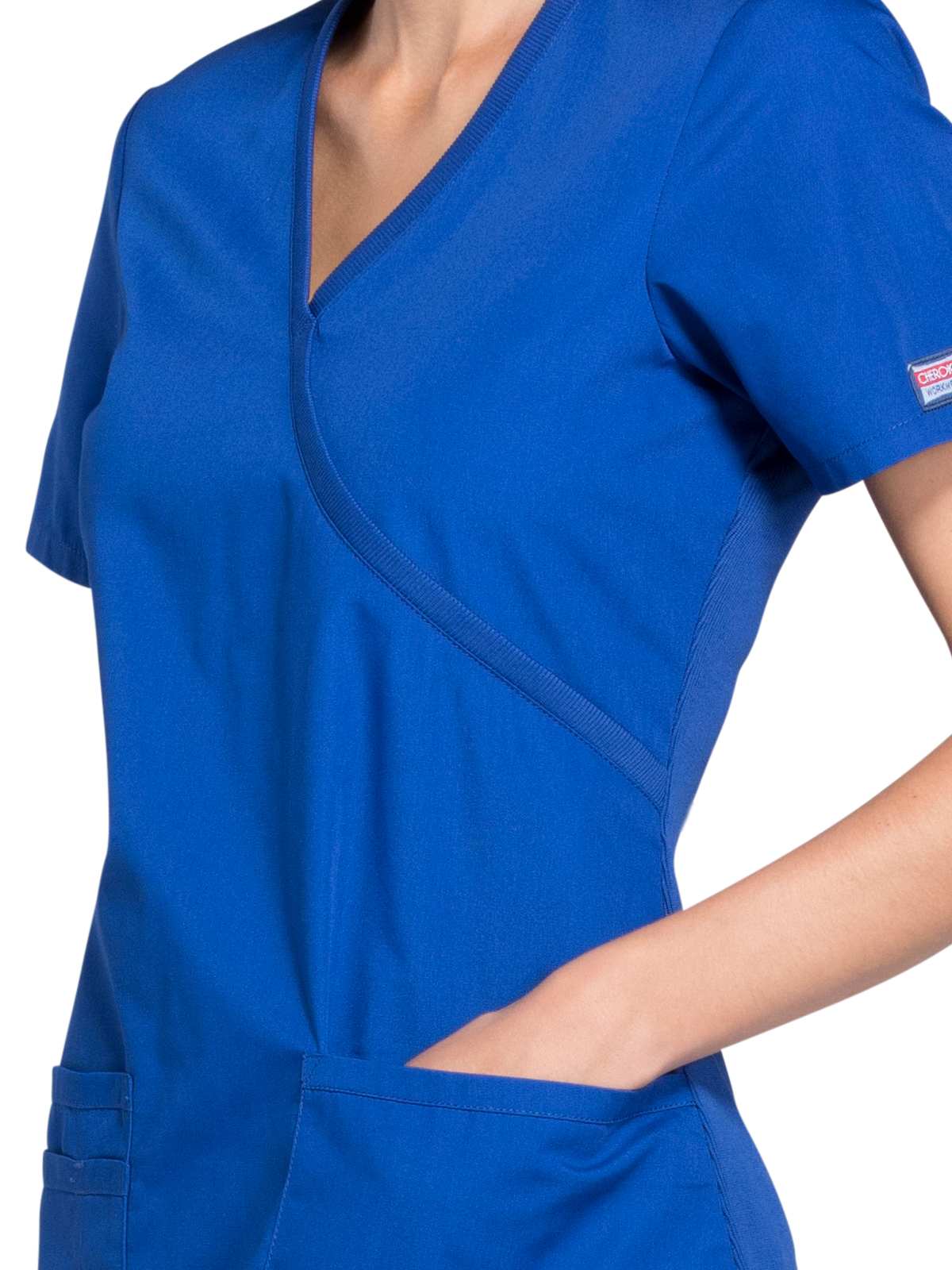 Cherokee - Workwear Originals - Women's 2-Pocket Mock Wrap Top 29