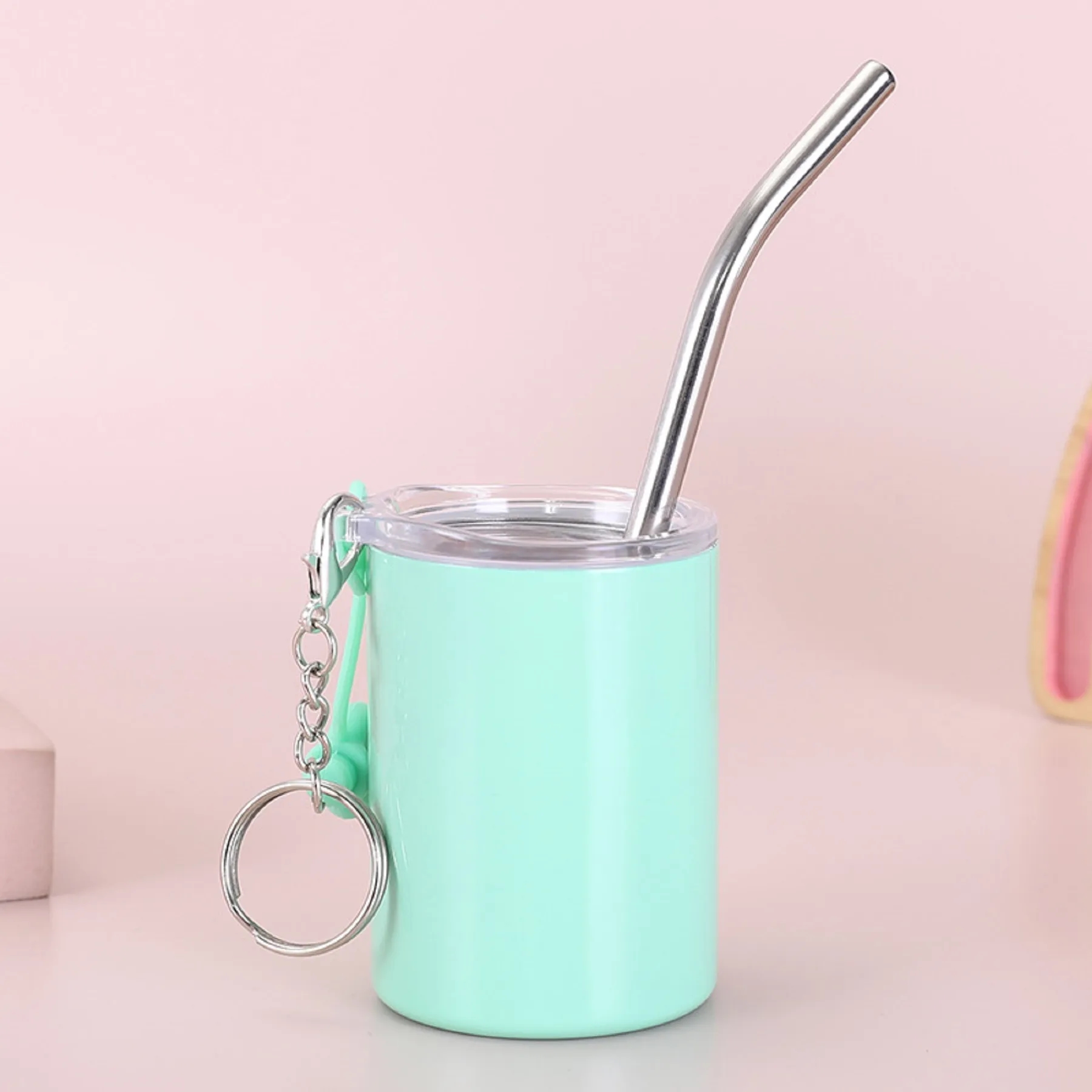 Double Wall 3 oz Metal Mini Tumbler with Straw Lid 12