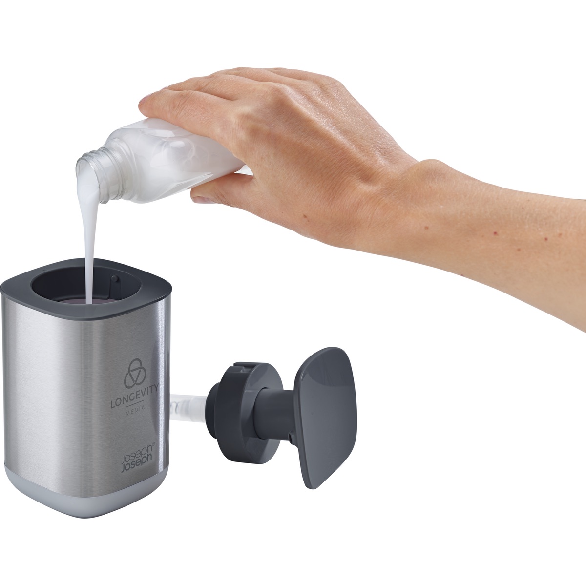 Joseph Joseph® Presto™ Hygienic Soap Dispenser 7