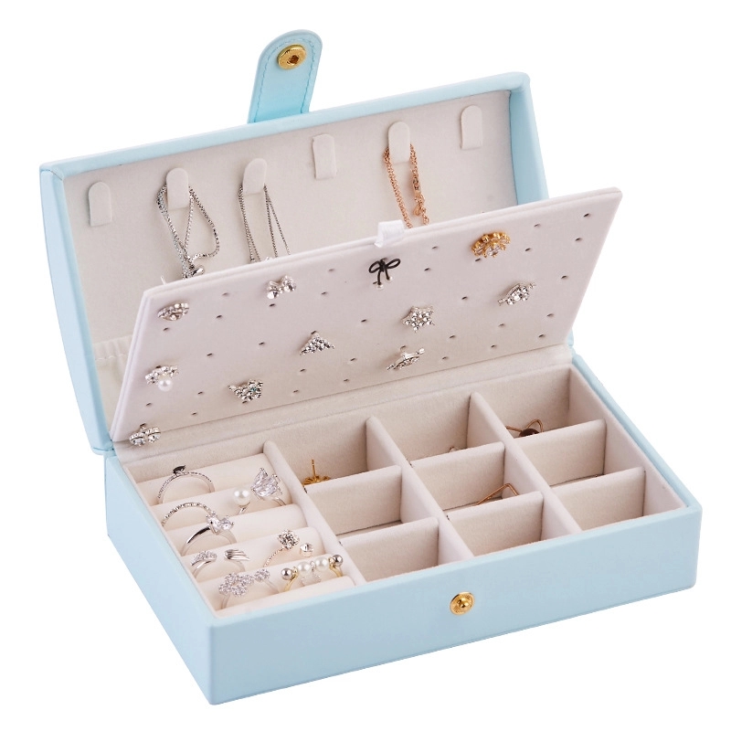 Custom PU Portable Travel Jewelry Organizer Storage Box 15