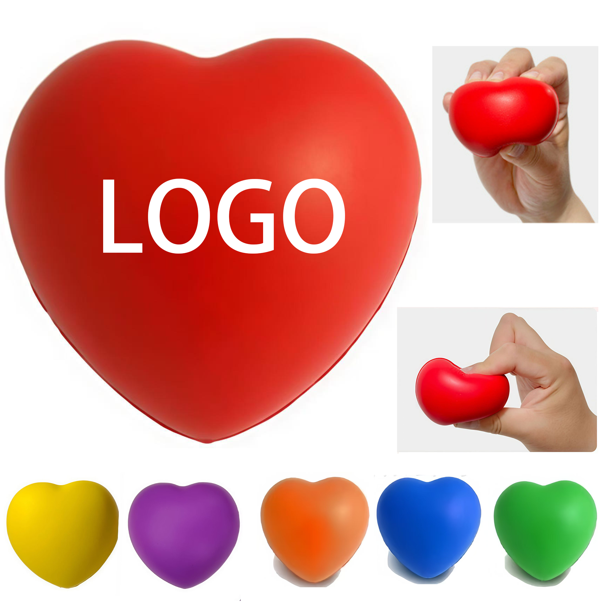 PU Heart Shape Stress Ball 1