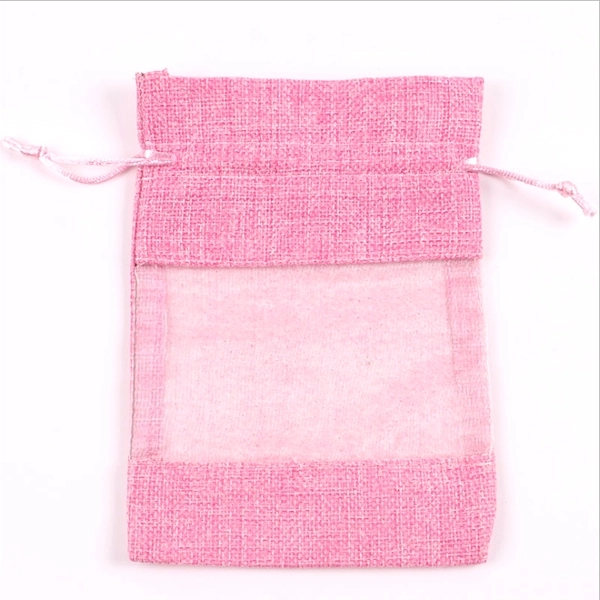 Organza Jute Burlap Drawstring Gift Bag 3