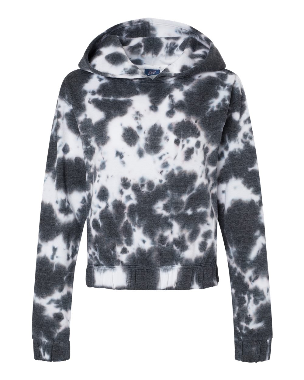 Women's Sueded Fleece Tie-Dyed Crop Hooded Sweatshirt - W23718 4