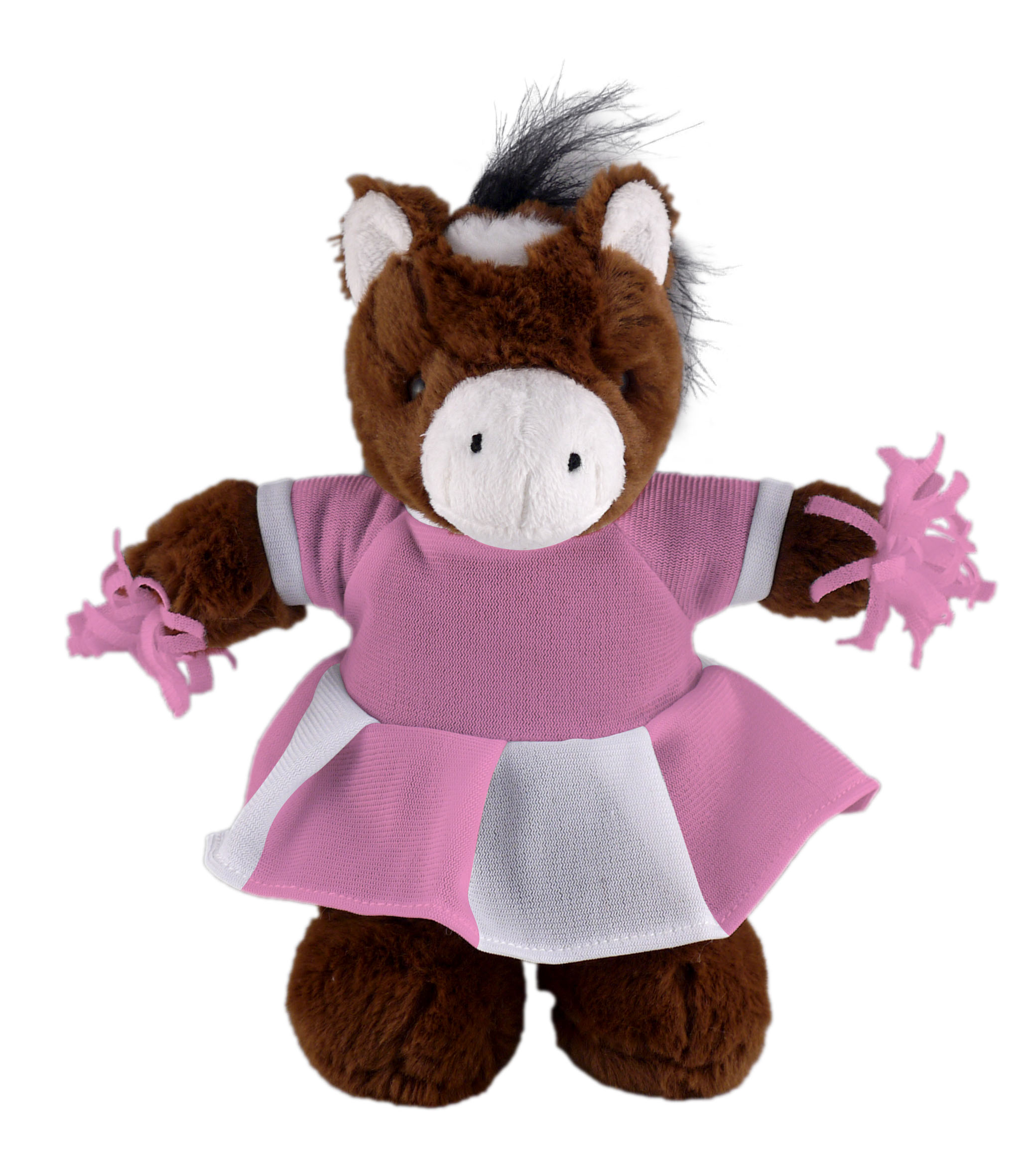 Soft Plush Stuffed Horse with Cheerleader Outfit