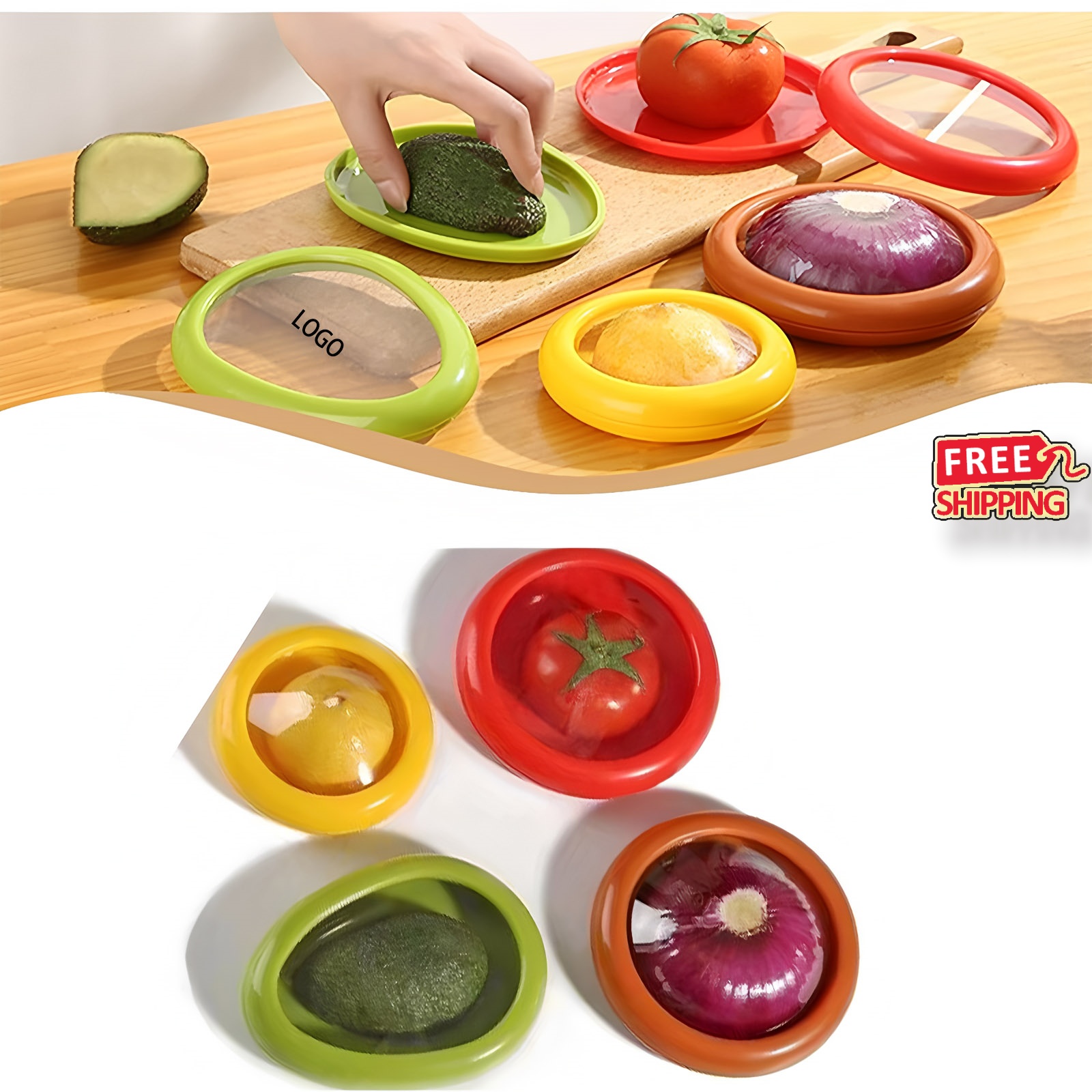 Wholesale Avocado Storage Containers Custom Logo Airtight Food Saver Box 3