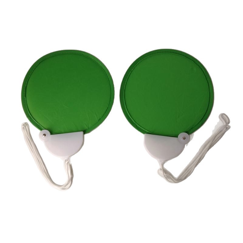 Foldable Round Fan with Handle & lanyard 2