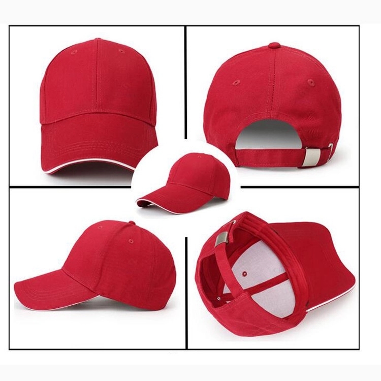 6 panel structured Baseball Caps w/ Metal Tuck in Buckle 6