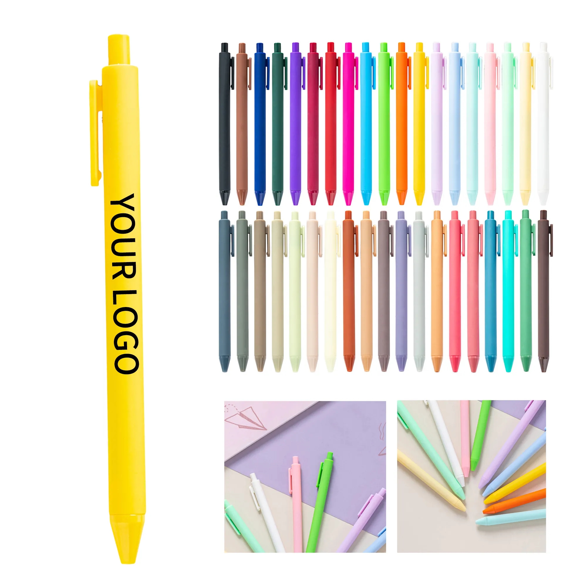 Colorful Gel Ink Ballpoint Pen with Clip 75