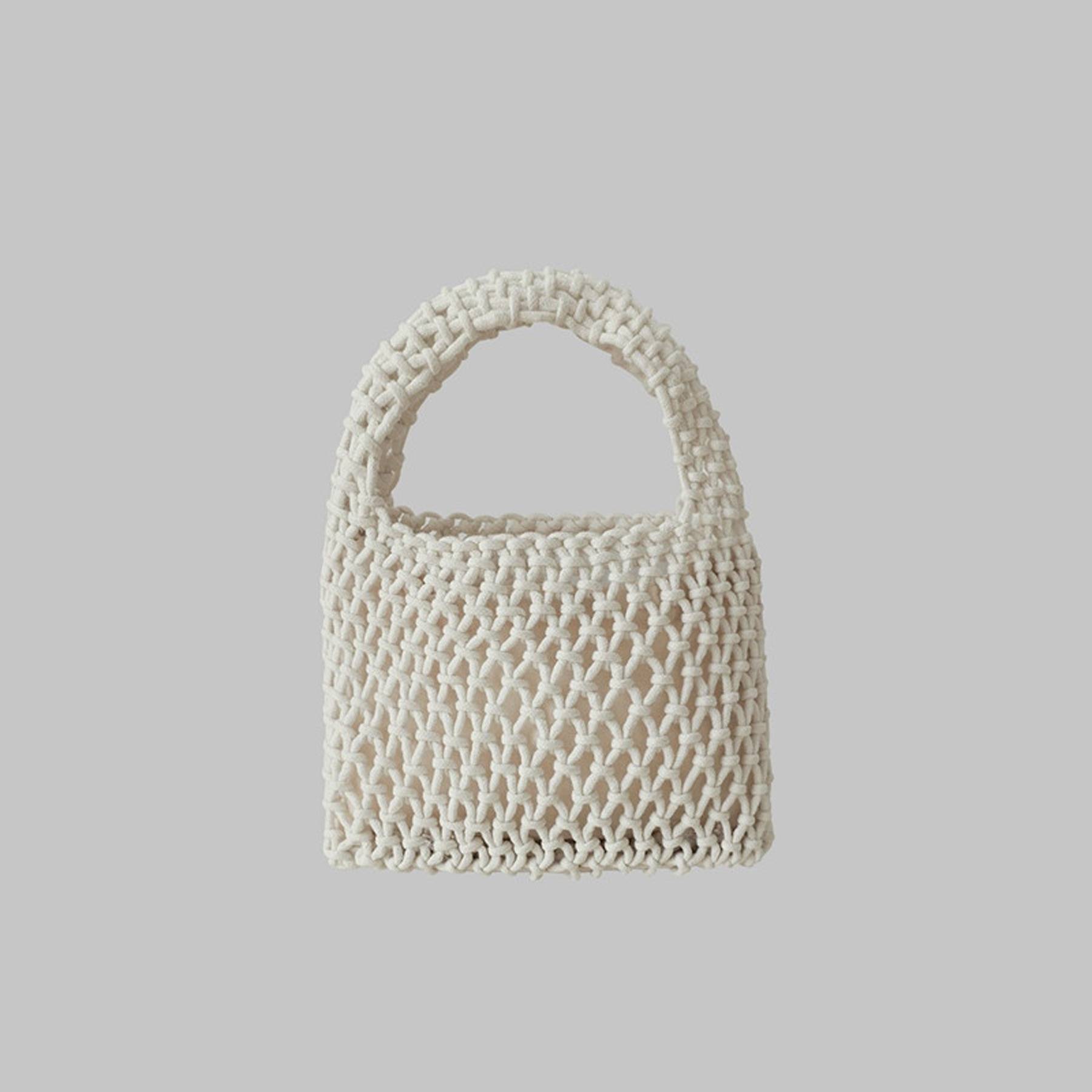 Women Cotton Beach Woven Mini Handbag 7