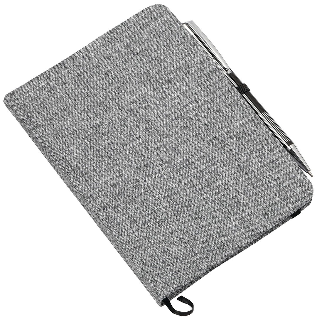 FSC® Mix 5" x 7" Heathered Bound Notebook 25