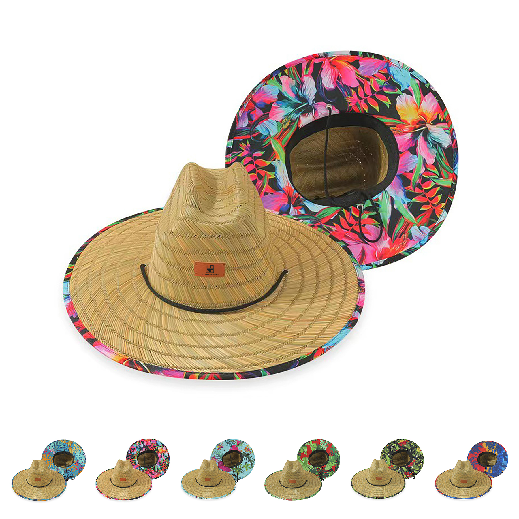 Outdoor Straw Sunshade Hat with Large Brim 2