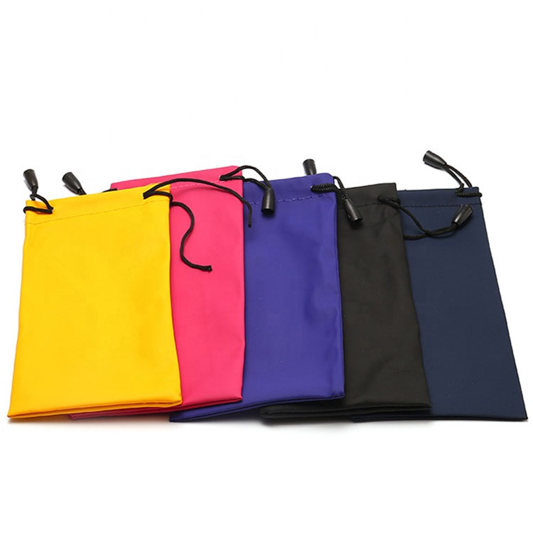 Microfiber sunglass drawstring pouch with locking toggle 2