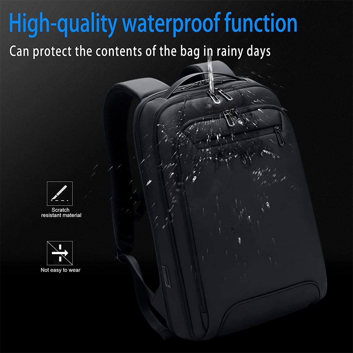 15.6 Inch Slim Laptop Backpack For Men 3