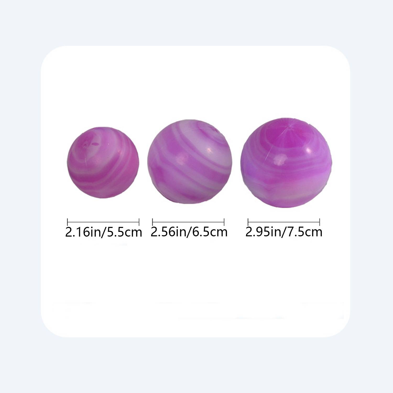 Galaxy Two Color TPR Flash Bouncy Balls 1