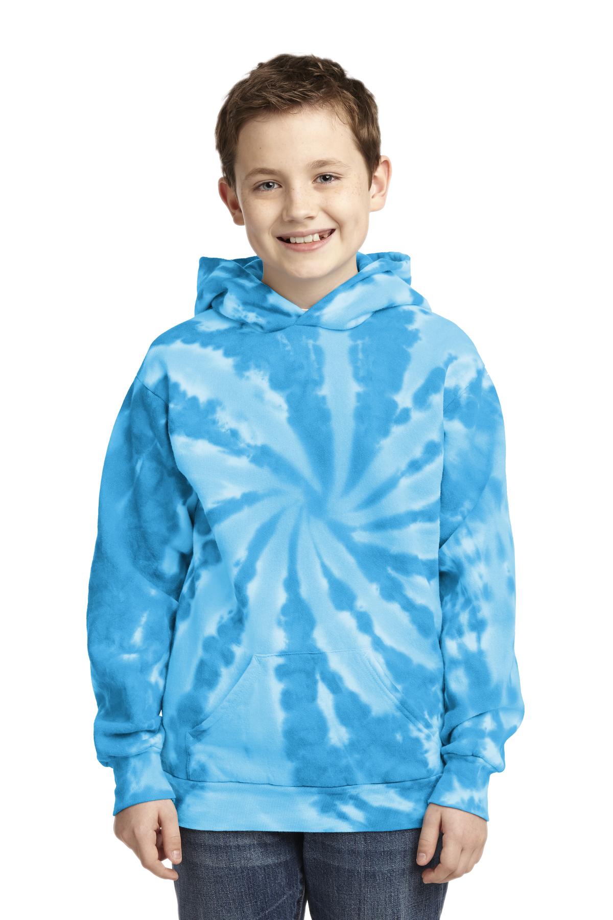 Port & Co Youth Tie-Dye Pullover Hooded Sweatshirt. PC146Y 19